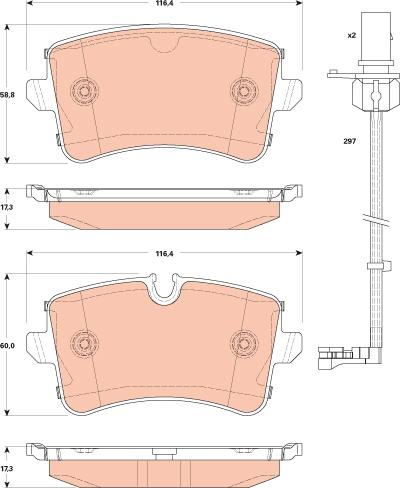 TRW GDB1866 - Тормозные колодки, дисковые, комплект www.autospares.lv