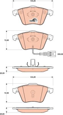 TRW GDB1809 - Bremžu uzliku kompl., Disku bremzes www.autospares.lv