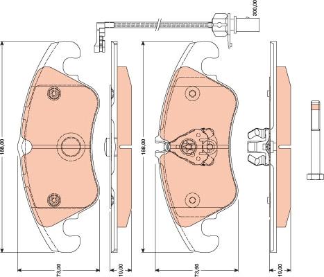 TRW GDB1805 - Bremžu uzliku kompl., Disku bremzes www.autospares.lv