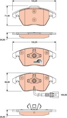 TRW GDB1807 - Bremžu uzliku kompl., Disku bremzes www.autospares.lv