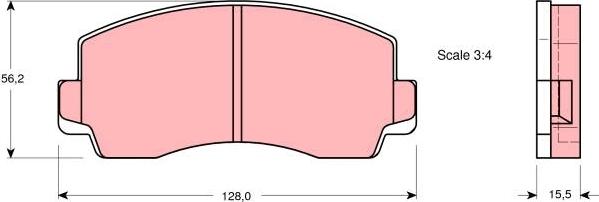 TRW GDB180 - Тормозные колодки, дисковые, комплект www.autospares.lv