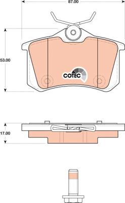 TRW GDB1813 - Brake Pad Set, disc brake www.autospares.lv