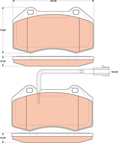 TRW GDB1812 - Bremžu uzliku kompl., Disku bremzes www.autospares.lv