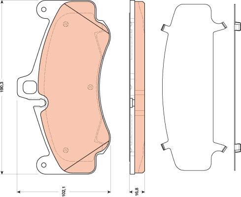 TRW GDB1817 - Bremžu uzliku kompl., Disku bremzes www.autospares.lv