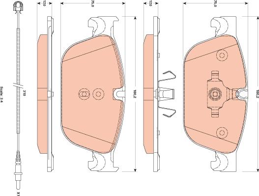 TRW GDB1889 - Bremžu uzliku kompl., Disku bremzes www.autospares.lv