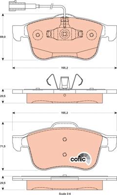 TRW GDB1880 - Тормозные колодки, дисковые, комплект www.autospares.lv