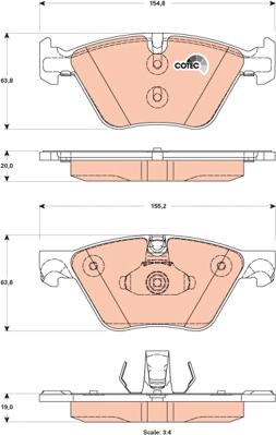 TRW GDB1882 - Bremžu uzliku kompl., Disku bremzes www.autospares.lv