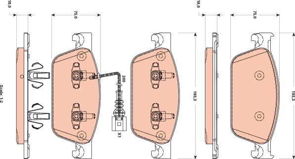 TRW GDB1887 - Bremžu uzliku kompl., Disku bremzes www.autospares.lv