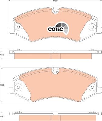 TRW GDB1825 - Brake Pad Set, disc brake www.autospares.lv