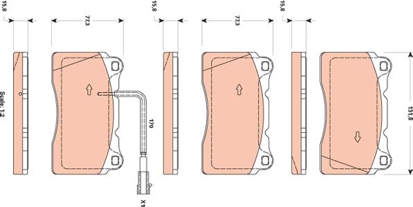 TRW GDB1871 - Bremžu uzliku kompl., Disku bremzes www.autospares.lv