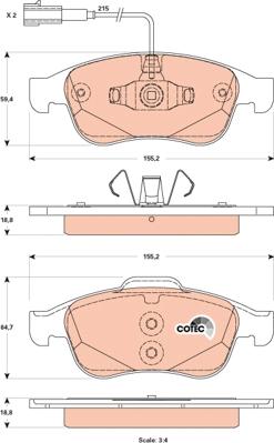 TRW GDB1873 - Bremžu uzliku kompl., Disku bremzes www.autospares.lv