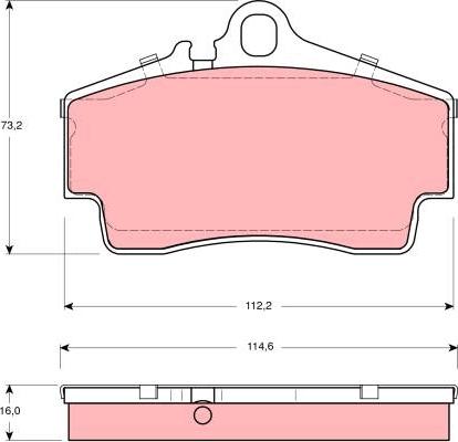 TRW GDB1395 - Тормозные колодки, дисковые, комплект www.autospares.lv