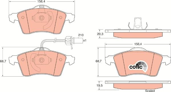 TRW GDB1391 - Bremžu uzliku kompl., Disku bremzes autospares.lv