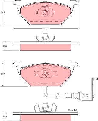 TRW GDB1397 - Bremžu uzliku kompl., Disku bremzes www.autospares.lv