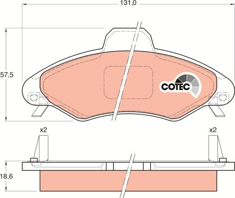 TRW GDB1349 - Bremžu uzliku kompl., Disku bremzes www.autospares.lv