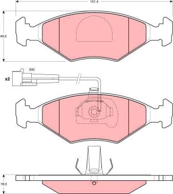 TRW GDB1340 - Bremžu uzliku kompl., Disku bremzes www.autospares.lv