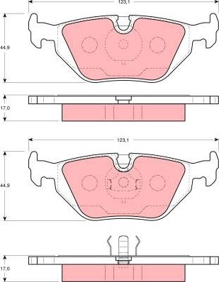 TRW GDB1343 - Bremžu uzliku kompl., Disku bremzes www.autospares.lv