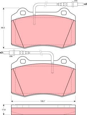 TRW GDB1359 - Bremžu uzliku kompl., Disku bremzes www.autospares.lv