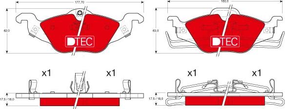 TRW GDB1351DTE - Brake Pad Set, disc brake www.autospares.lv