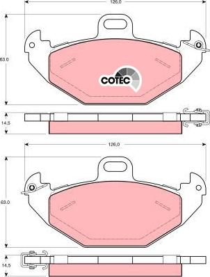 TRW GDB1353 - Brake Pad Set, disc brake www.autospares.lv