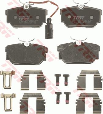 TRW GDB1369 - Тормозные колодки, дисковые, комплект www.autospares.lv