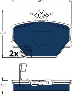 TRW GDB1365BTE - Тормозные колодки, дисковые, комплект www.autospares.lv