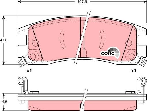 TRW GDB1309 - Brake Pad Set, disc brake www.autospares.lv