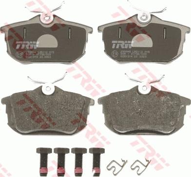 TRW GDB1314 - Тормозные колодки, дисковые, комплект www.autospares.lv