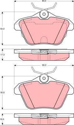 TRW GDB1315 - Brake Pad Set, disc brake www.autospares.lv