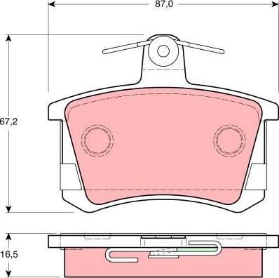 TRW GDB1310 - Тормозные колодки, дисковые, комплект www.autospares.lv