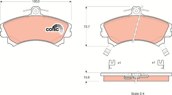 TRW GDB1317 - Brake Pad Set, disc brake www.autospares.lv