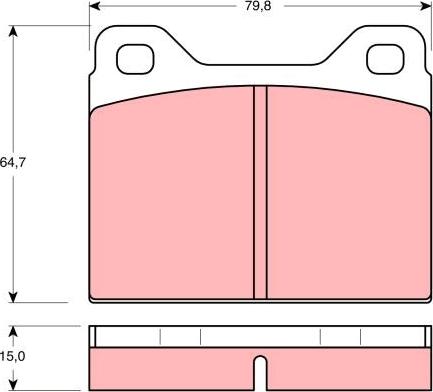 TRW GDB131 - Bremžu uzliku kompl., Disku bremzes www.autospares.lv