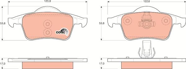 TRW GDB1389 - Brake Pad Set, disc brake www.autospares.lv