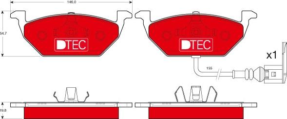 TRW GDB1386DTE - Bremžu uzliku kompl., Disku bremzes www.autospares.lv