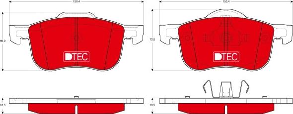 TRW GDB1388DTE - Bremžu uzliku kompl., Disku bremzes www.autospares.lv