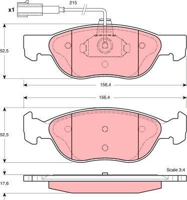 TRW GDB1387 - Brake Pad Set, disc brake www.autospares.lv