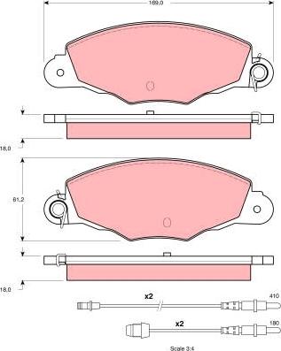 TRW GDB1336 - Тормозные колодки, дисковые, комплект www.autospares.lv