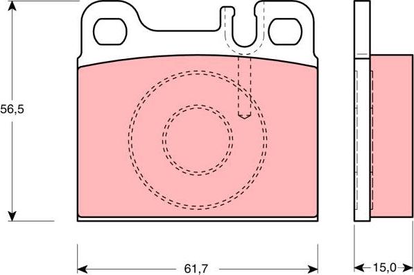 TRW GDB1331 - Brake Pad Set, disc brake www.autospares.lv