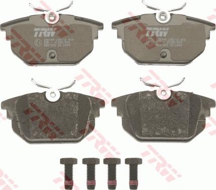 TRW GDB1333 - Тормозные колодки, дисковые, комплект www.autospares.lv