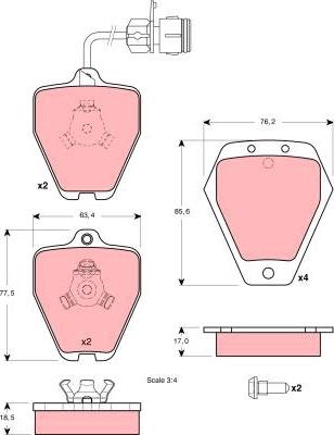 TRW GDB1329 - Brake Pad Set, disc brake www.autospares.lv