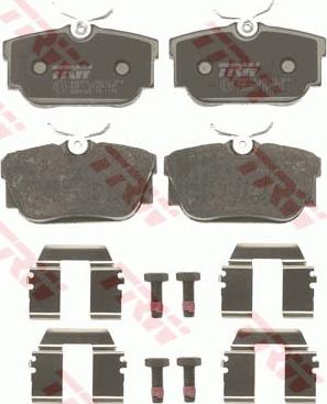 TRW GDB1325 - Тормозные колодки, дисковые, комплект www.autospares.lv