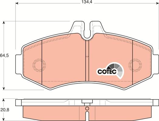 TRW GDB1373 - Brake Pad Set, disc brake www.autospares.lv