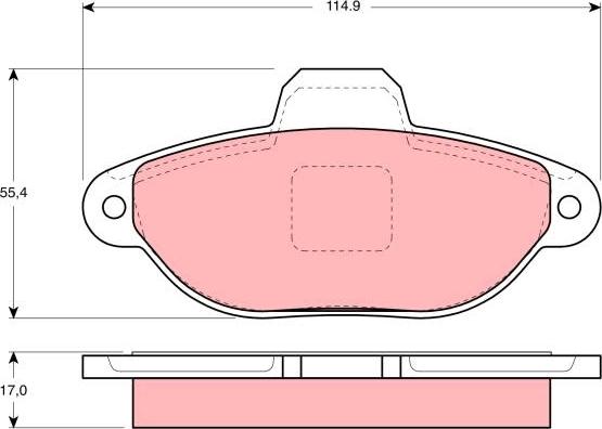 TRW GDB1299 - Bremžu uzliku kompl., Disku bremzes www.autospares.lv