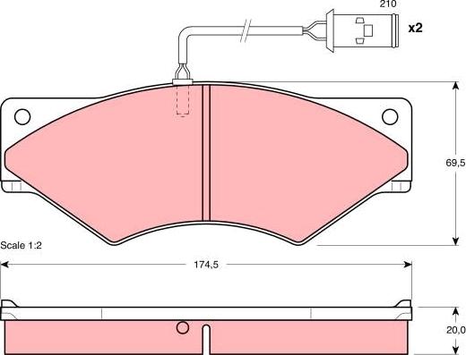 TRW GDB1249 - Brake Pad Set, disc brake www.autospares.lv