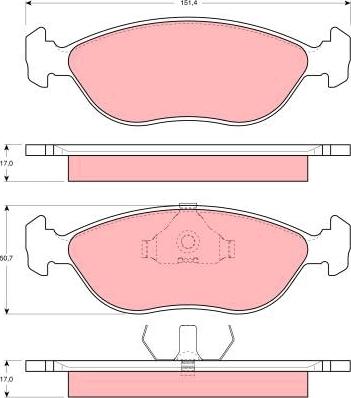 TRW GDB1246 - Bremžu uzliku kompl., Disku bremzes www.autospares.lv