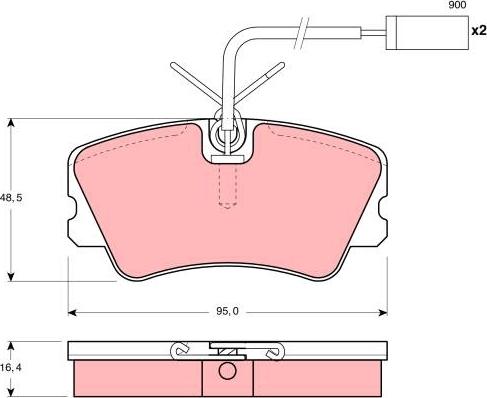 TRW GDB1251 - Bremžu uzliku kompl., Disku bremzes www.autospares.lv