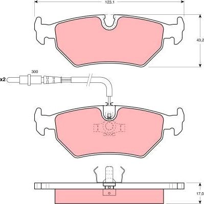 TRW GDB1258 - Тормозные колодки, дисковые, комплект www.autospares.lv