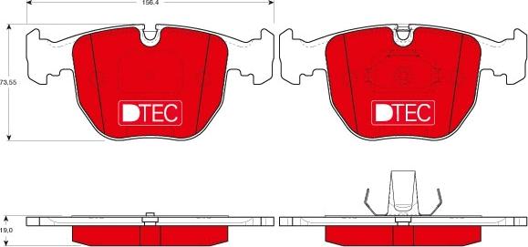 TRW GDB1261DTE - Bremžu uzliku kompl., Disku bremzes www.autospares.lv