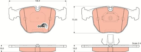 TRW GDB1261 - Bremžu uzliku kompl., Disku bremzes www.autospares.lv