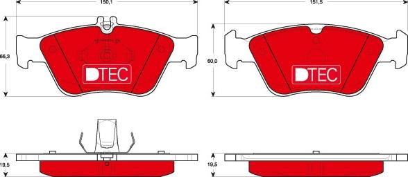 TRW GDB1205DTE - Bremžu uzliku kompl., Disku bremzes www.autospares.lv